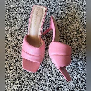 Chase+Chloe Barbie Pink Heel Mules Vintage "Eliza" 10 BARBIECORE